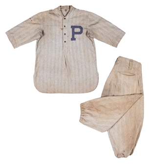 Early 20th Century Flannel Baseball Uniform - Possibly Philadelphia Phillies